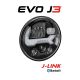 JW Speaker 0555593 8700 EvoJ3 DOT LED High/Low Headlight w/Turn Signal, Graphite