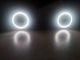 Quake LED QTE961 4in White DRL Halo/Amber Turn Signal Fog Lights; For Jeep JL/JT