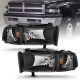 Anzo 111067 Crystal Headlights Black w/Corner Light 2PC For Ram 94-02