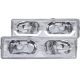 Anzo 111300 Crystal Headlights w/LED Low-Brow Chrome For GM C/K1500/2500 88-98