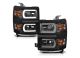 Anzo 111412 Headlights W/ Plank Style Switchback Black W/ Amber For Silv 1500