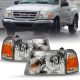 Anzo 111484 Crystal Headlights Chrome w/Corner Lights (OE Repl) For Ranger 01-11