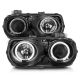 Anzo 121003 Projector Halo Headlights Black For Acura Integra 94-97