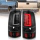 Anzo 311333 LED C Bar Style Tail Lights Black For Silverado 03-06