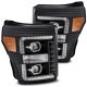 Alpha Rex 880142 PRO-Series Projector Headlights Black ; Fits SuperDuty 11-16