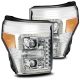 Alpha Rex 880145 LUXX-Series LED Projector Headlights Chrome ; Fits SuperDuty 11-16