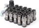 KIC WRIF11CK KICS R40 Iconix Lock and Nut Lug Nut Set w/Black Plastic Cap M12X1.50 Black