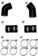 PPE 115910405 Silicone Hose Kit w/Stainless Steel Clamps; Fits Duramax 04.5-05