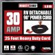 Valterra A10-3025ED90 Mighty Cord 30Amp, 90 Deg LED Detach Power Cord, 25′, Red