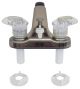 Valterra PF222441 Bathroom Diverter Faucet 4In 2 Lever 1/4 Turn Plastic Brushed Nickel