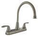 Valterra PF231402 Premium 2-Handle Hi Arc Faucet, Brushed Nickel