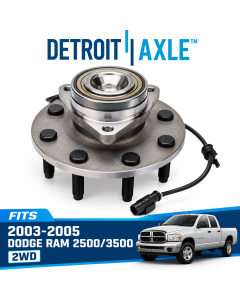 Detroit Axle 515089 Front Driver or Passenger Wheel Hub & Bearing For 03-05 Ram 2500/3500 2WD
